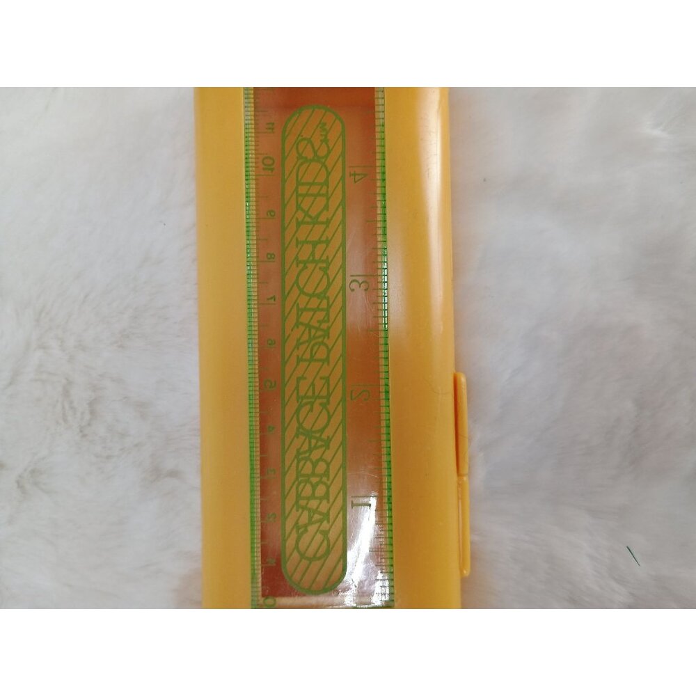 Cabbage Patch Kids 1984 Yellow Plastic Pencil‎ Box With Ruler Made In Taiwan - Picture 5 of 7